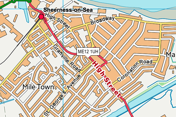ME12 1UH map - OS VectorMap District (Ordnance Survey)
