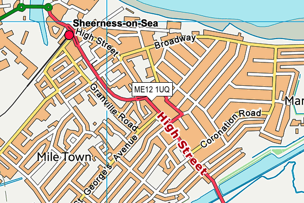 ME12 1UQ map - OS VectorMap District (Ordnance Survey)