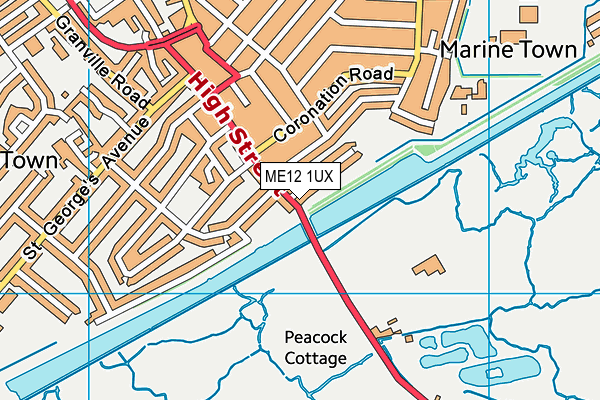 ME12 1UX map - OS VectorMap District (Ordnance Survey) ME12 1UX map - OS VectorMap District (Ordnance Survey)