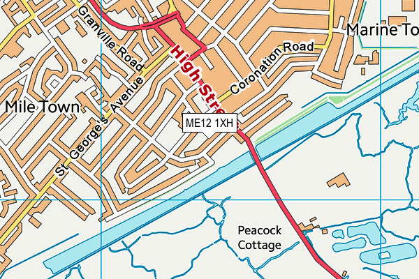 ME12 1XH map - OS VectorMap District (Ordnance Survey) ME12 1XH map - OS VectorMap District (Ordnance Survey)