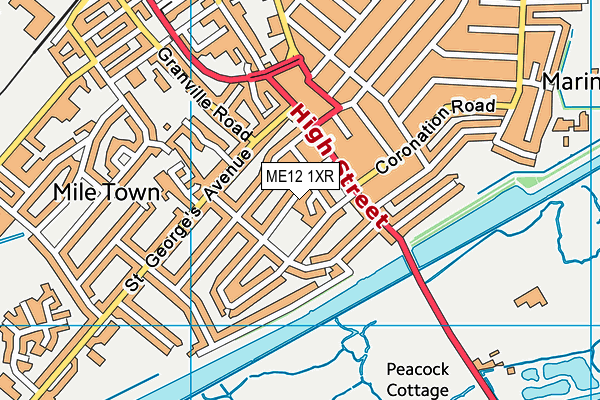 ME12 1XR map - OS VectorMap District (Ordnance Survey) ME12 1XR map - OS VectorMap District (Ordnance Survey)