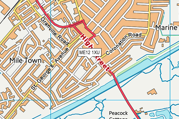 ME12 1XU map - OS VectorMap District (Ordnance Survey) ME12 1XU map - OS VectorMap District (Ordnance Survey)