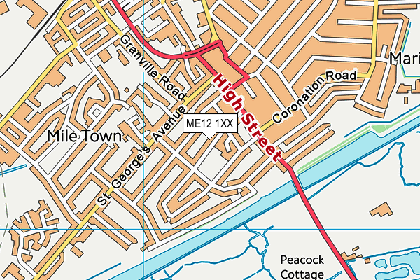 ME12 1XX map - OS VectorMap District (Ordnance Survey) ME12 1XX map - OS VectorMap District (Ordnance Survey)