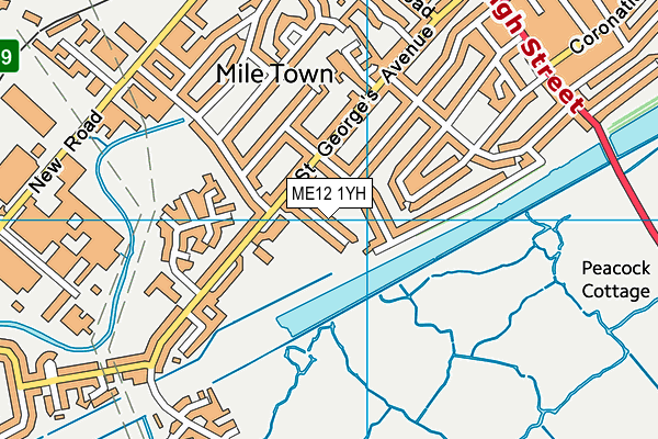 ME12 1YH map - OS VectorMap District (Ordnance Survey) ME12 1YH map - OS VectorMap District (Ordnance Survey)