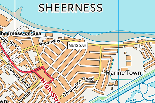 ME12 2AH map - OS VectorMap District (Ordnance Survey) ME12 2AH map - OS VectorMap District (Ordnance Survey)