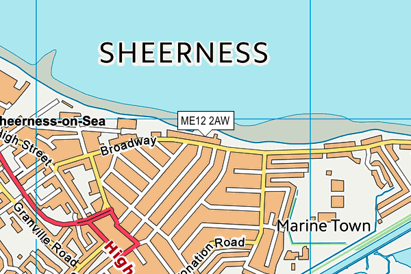 ME12 2AW map - OS VectorMap District (Ordnance Survey) ME12 2AW map - OS VectorMap District (Ordnance Survey)