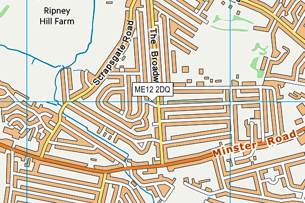 ME12 2DQ map - OS VectorMap District (Ordnance Survey) ME12 2DQ map - OS VectorMap District (Ordnance Survey)