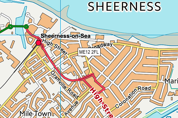 ME12 2FL map - OS VectorMap District (Ordnance Survey) ME12 2FL map - OS VectorMap District (Ordnance Survey)