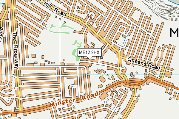 ME12 2HX map - OS VectorMap District (Ordnance Survey) ME12 2HX map - OS VectorMap District (Ordnance Survey)