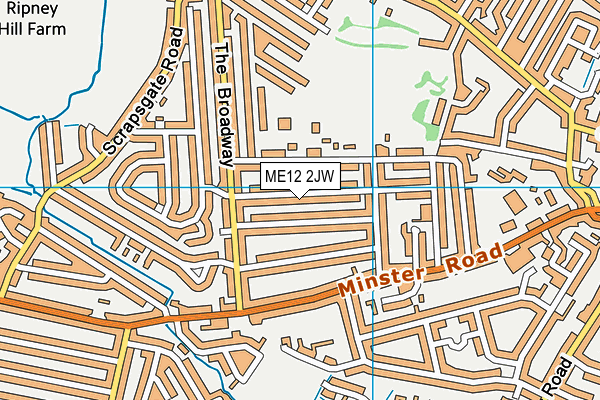 ME12 2JW map - OS VectorMap District (Ordnance Survey) ME12 2JW map - OS VectorMap District (Ordnance Survey)