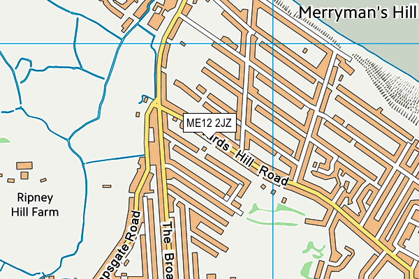 ME12 2JZ map - OS VectorMap District (Ordnance Survey) ME12 2JZ map - OS VectorMap District (Ordnance Survey)