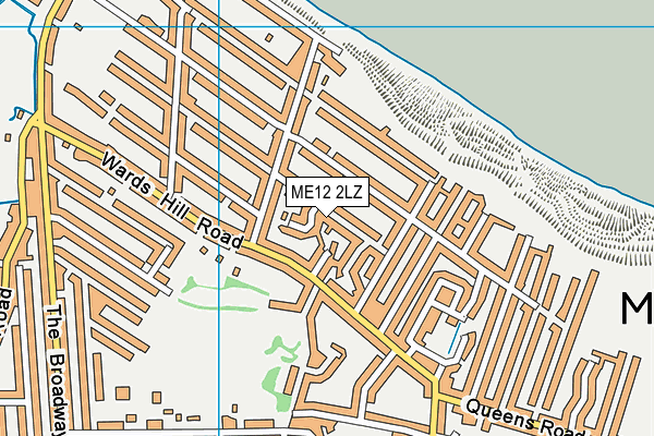 ME12 2LZ map - OS VectorMap District (Ordnance Survey) ME12 2LZ map - OS VectorMap District (Ordnance Survey)