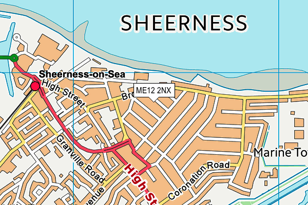 ME12 2NX map - OS VectorMap District (Ordnance Survey) ME12 2NX map - OS VectorMap District (Ordnance Survey)