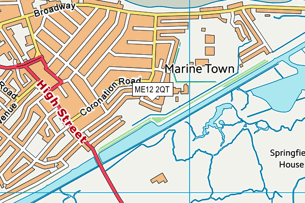 ME12 2QT map - OS VectorMap District (Ordnance Survey)