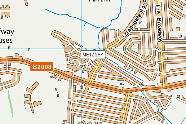 ME12 2SY map - OS VectorMap District (Ordnance Survey) ME12 2SY map - OS VectorMap District (Ordnance Survey)