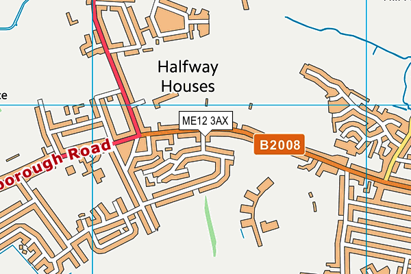 ME12 3AX map - OS VectorMap District (Ordnance Survey) ME12 3AX map - OS VectorMap District (Ordnance Survey)