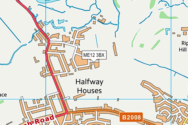 ME12 3BX map - OS VectorMap District (Ordnance Survey) ME12 3BX map - OS VectorMap District (Ordnance Survey)