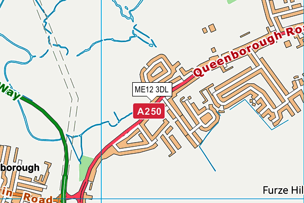 ME12 3DL map - OS VectorMap District (Ordnance Survey) ME12 3DL map - OS VectorMap District (Ordnance Survey)