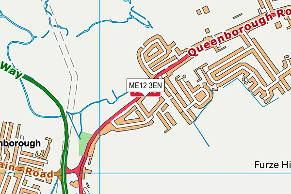 ME12 3EN map - OS VectorMap District (Ordnance Survey) ME12 3EN map - OS VectorMap District (Ordnance Survey)