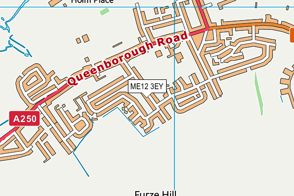 ME12 3EY map - OS VectorMap District (Ordnance Survey) ME12 3EY map - OS VectorMap District (Ordnance Survey)