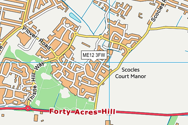ME12 3FW map - OS VectorMap District (Ordnance Survey)