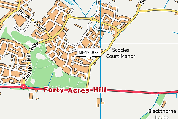 ME12 3GZ map - OS VectorMap District (Ordnance Survey)