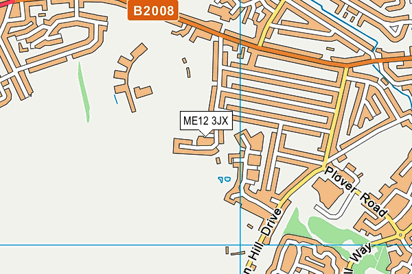 ME12 3JX map - OS VectorMap District (Ordnance Survey) ME12 3JX map - OS VectorMap District (Ordnance Survey)