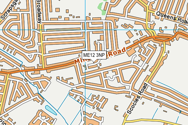 ME12 3NP map - OS VectorMap District (Ordnance Survey) ME12 3NP map - OS VectorMap District (Ordnance Survey)