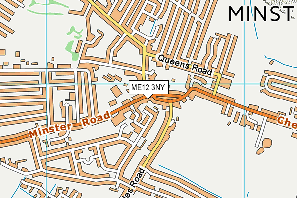 ME12 3NY map - OS VectorMap District (Ordnance Survey) ME12 3NY map - OS VectorMap District (Ordnance Survey)