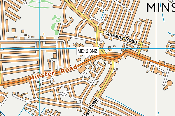 ME12 3NZ map - OS VectorMap District (Ordnance Survey) ME12 3NZ map - OS VectorMap District (Ordnance Survey)
