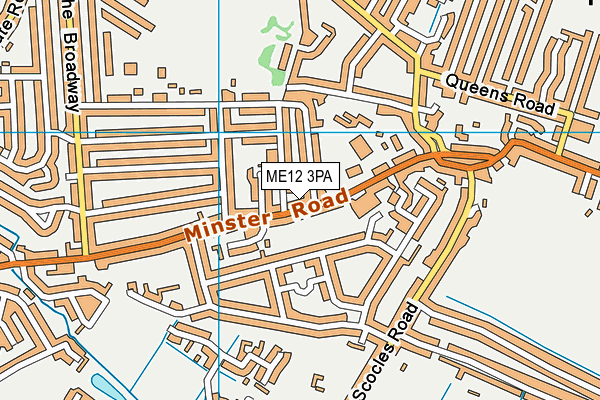 ME12 3PA map - OS VectorMap District (Ordnance Survey) ME12 3PA map - OS VectorMap District (Ordnance Survey)