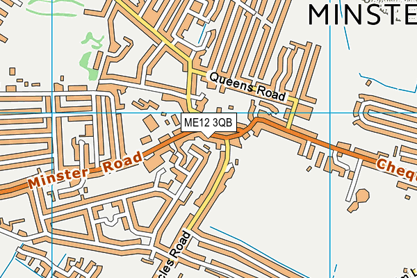 ME12 3QB map - OS VectorMap District (Ordnance Survey) ME12 3QB map - OS VectorMap District (Ordnance Survey)