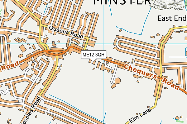ME12 3QH map - OS VectorMap District (Ordnance Survey) ME12 3QH map - OS VectorMap District (Ordnance Survey)