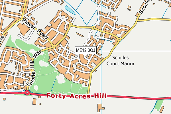 ME12 3QJ map - OS VectorMap District (Ordnance Survey) ME12 3QJ map - OS VectorMap District (Ordnance Survey)