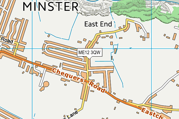 ME12 3QW map - OS VectorMap District (Ordnance Survey) ME12 3QW map - OS VectorMap District (Ordnance Survey)