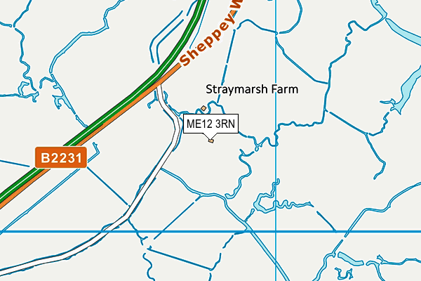 ME12 3RN map - OS VectorMap District (Ordnance Survey) ME12 3RN map - OS VectorMap District (Ordnance Survey)