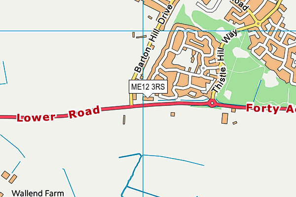 ME12 3RS map - OS VectorMap District (Ordnance Survey) ME12 3RS map - OS VectorMap District (Ordnance Survey)