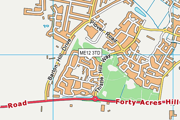 ME12 3TD map - OS VectorMap District (Ordnance Survey) ME12 3TD map - OS VectorMap District (Ordnance Survey)