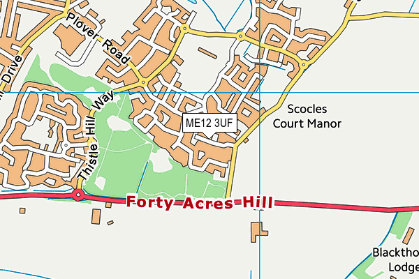 ME12 3UF map - OS VectorMap District (Ordnance Survey)