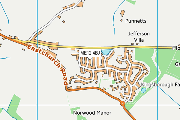 ME12 4BJ map - OS VectorMap District (Ordnance Survey) ME12 4BJ map - OS VectorMap District (Ordnance Survey)