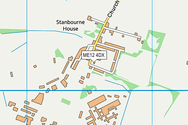 ME12 4DX map - OS VectorMap District (Ordnance Survey) ME12 4DX map - OS VectorMap District (Ordnance Survey)
