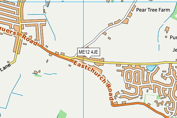 ME12 4JE map - OS VectorMap District (Ordnance Survey) ME12 4JE map - OS VectorMap District (Ordnance Survey)
