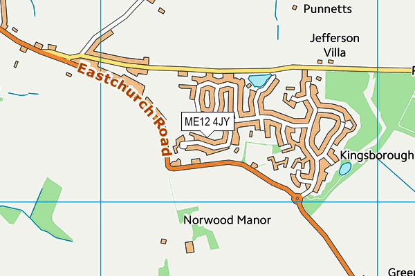 ME12 4JY map - OS VectorMap District (Ordnance Survey) ME12 4JY map - OS VectorMap District (Ordnance Survey)