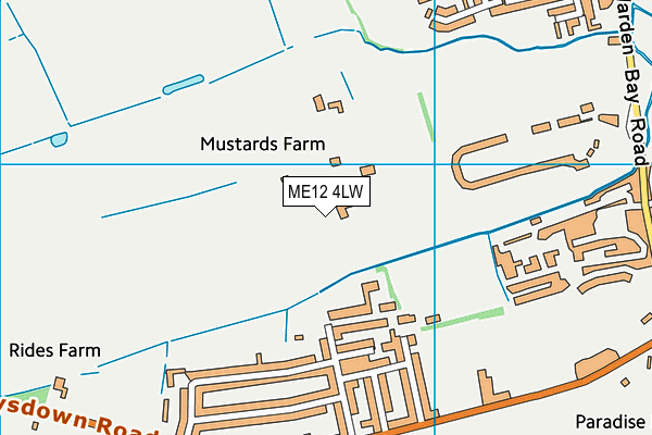 ME12 4LW map - OS VectorMap District (Ordnance Survey) ME12 4LW map - OS VectorMap District (Ordnance Survey)
