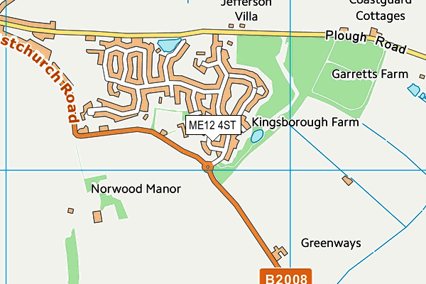 ME12 4ST map - OS VectorMap District (Ordnance Survey) ME12 4ST map - OS VectorMap District (Ordnance Survey)