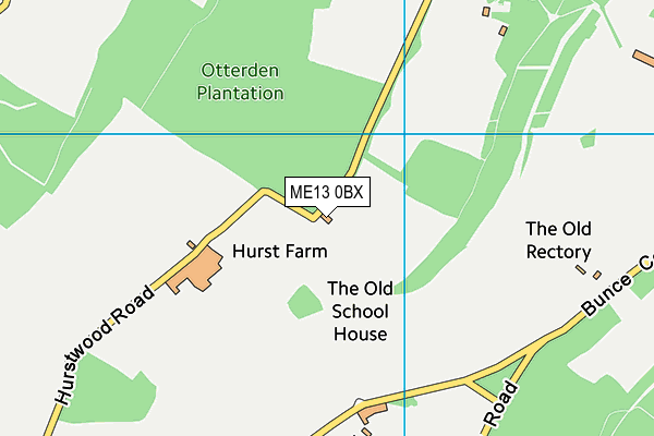 ME13 0BX map - OS VectorMap District (Ordnance Survey) ME13 0BX map - OS VectorMap District (Ordnance Survey)