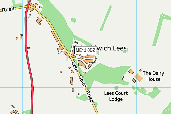 ME13 0DZ map - OS VectorMap District (Ordnance Survey) ME13 0DZ map - OS VectorMap District (Ordnance Survey)