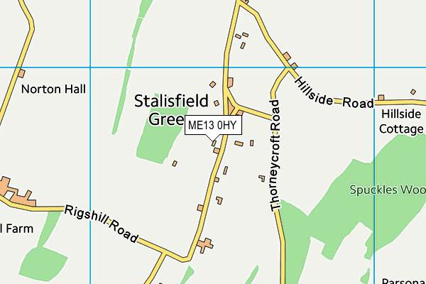 ME13 0HY map - OS VectorMap District (Ordnance Survey)