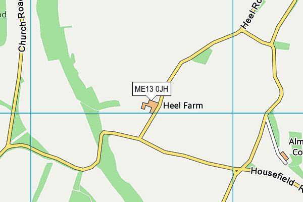ME13 0JH map - OS VectorMap District (Ordnance Survey)