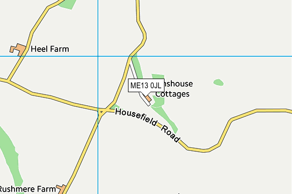 ME13 0JL map - OS VectorMap District (Ordnance Survey) ME13 0JL map - OS VectorMap District (Ordnance Survey)